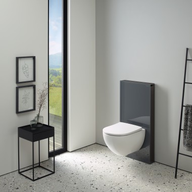 Geberit Monolith sanitary module with glass front cladding Geberit Monolith sanitary module with glass front cladding