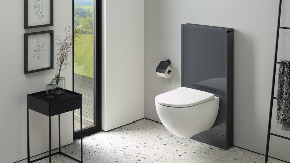 Bathroom with Geberit Monolith sanitary module (© Geberit) Bathroom with Geberit Monolith sanitary module (© Geberit)