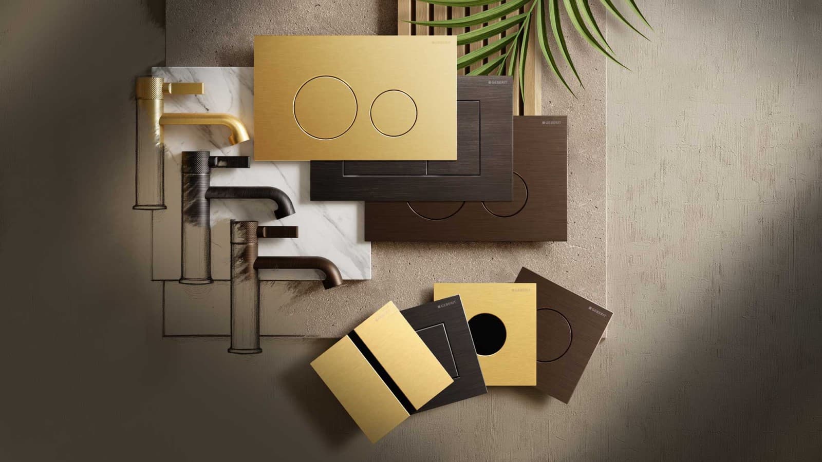 Customised flush and cover plates are available for 50 trend finishes