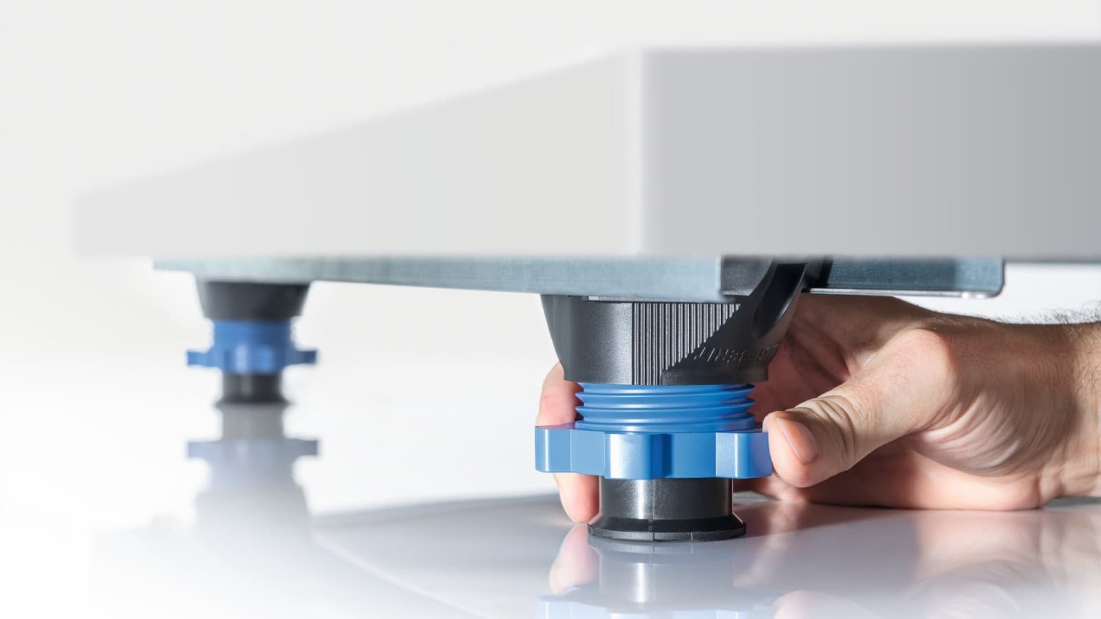 Shower surface with installation frame Shower surface with installation frame