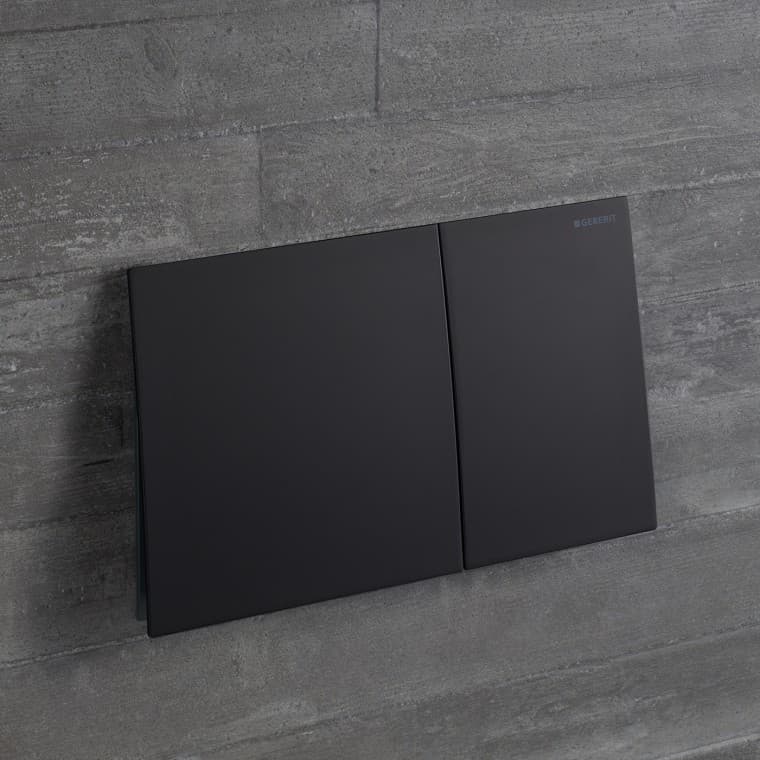 Sigma70 actuator plate in black matt (© Geberit) Sigma70 actuator plate in black matt (© Geberit)