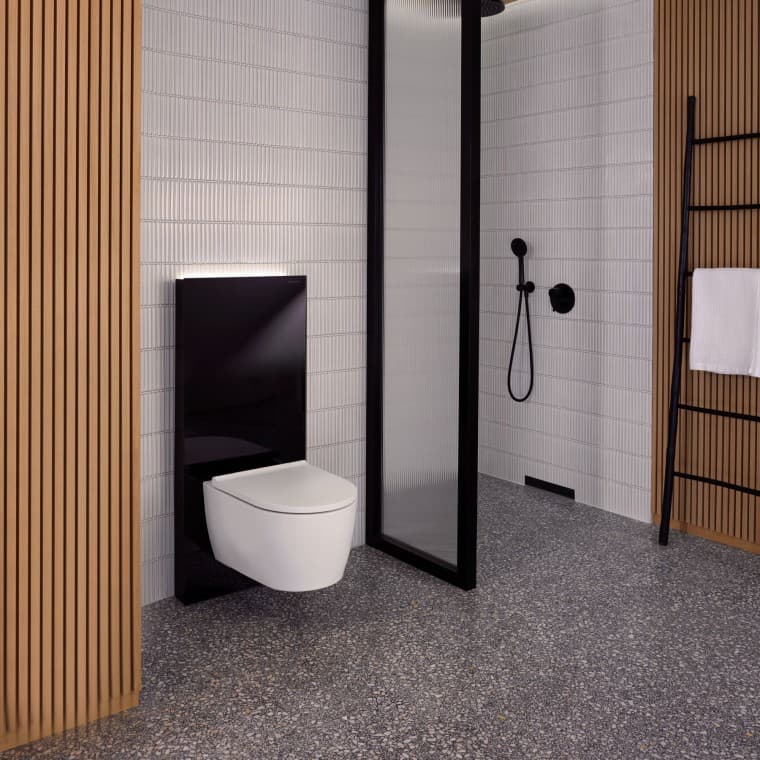 Geberit wall drain in black matt Geberit wall drain in black matt