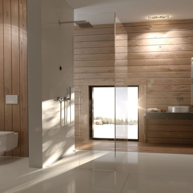 Geberit shower channels of the CleanLine series Geberit shower channels of the CleanLine series