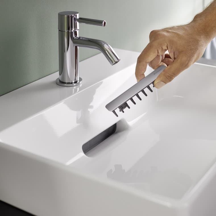 CleanDrain washbasin waste with comb insert CleanDrain washbasin waste with comb insert