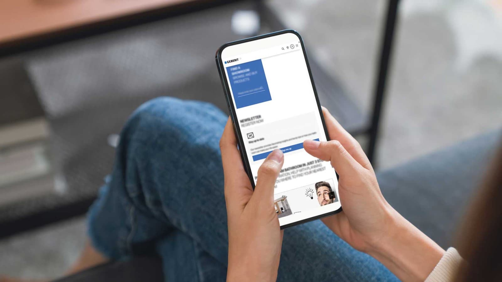 Registration for the Geberit newsletter for end customers