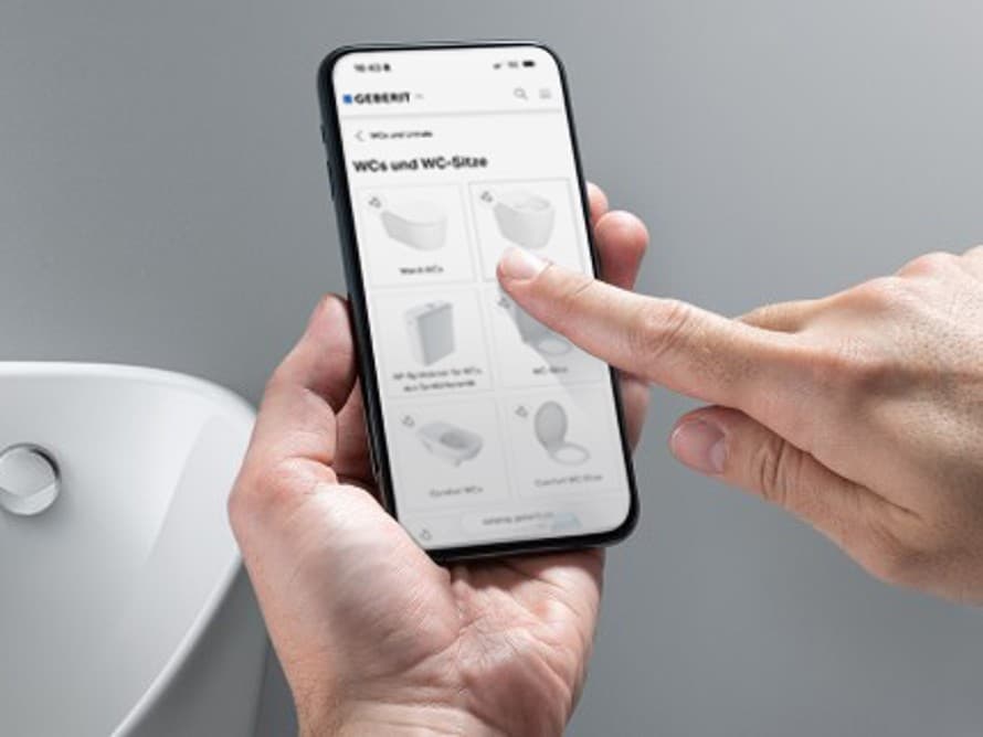 Screenshot Geberit Product Catalogue Screenshot Geberit Product Catalogue